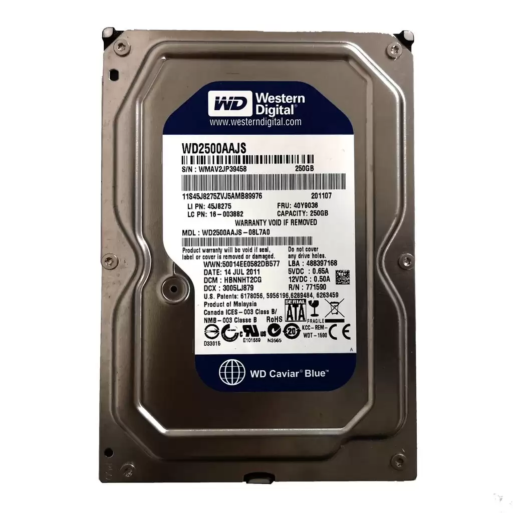 Western Digital WD2500AAJS Caviar Blue 250GB SATA 3Gb/s 7200RPM 8MB Cache 3.5inch Internal Hard Drive