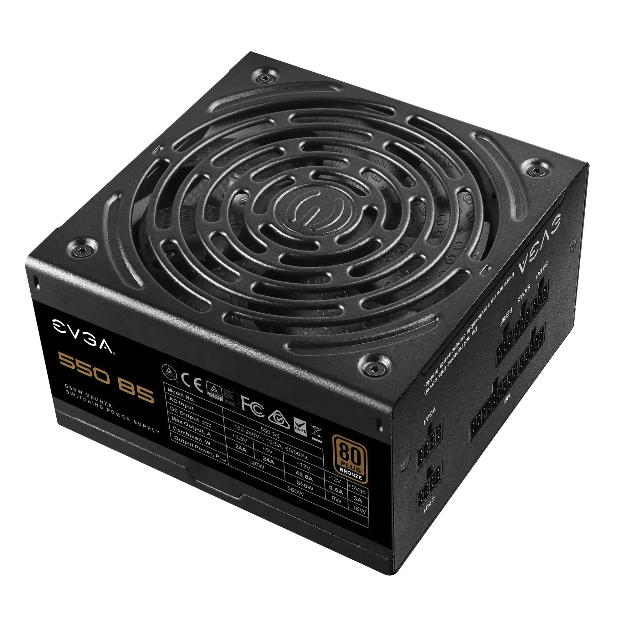 EVGA 220-B3-0550-V1 550 B3 550-Watts 80 Plus Bronze Fully Modular Eco Mode Power Supply