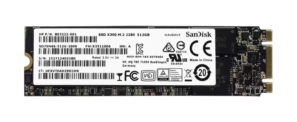 Sandisk SD7SN6S-512G X300 512GB SATA 6Gb/s TLC M.2 2280 Solid State Drive