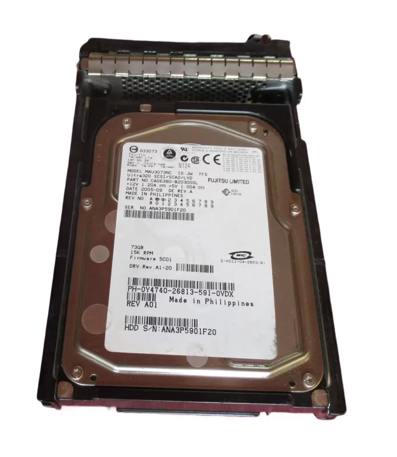 Dell Y4740 73GB Ultra-320 80-Pin 15000RPM 3.5-inch Internal Hard Drive