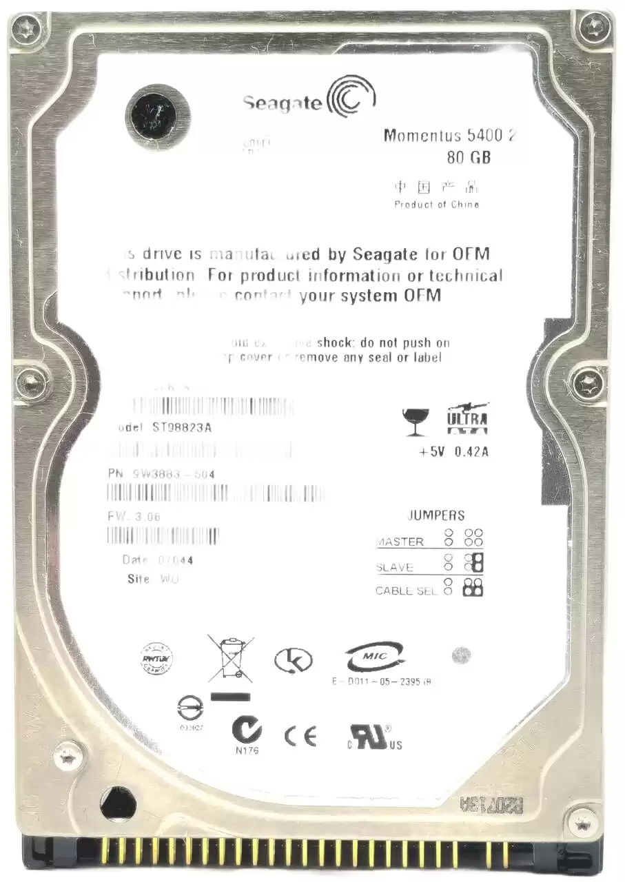Dell UG989 80GB ATA-100 7200RPM 8MB Cache 2.5-inch Internal Hard Drive