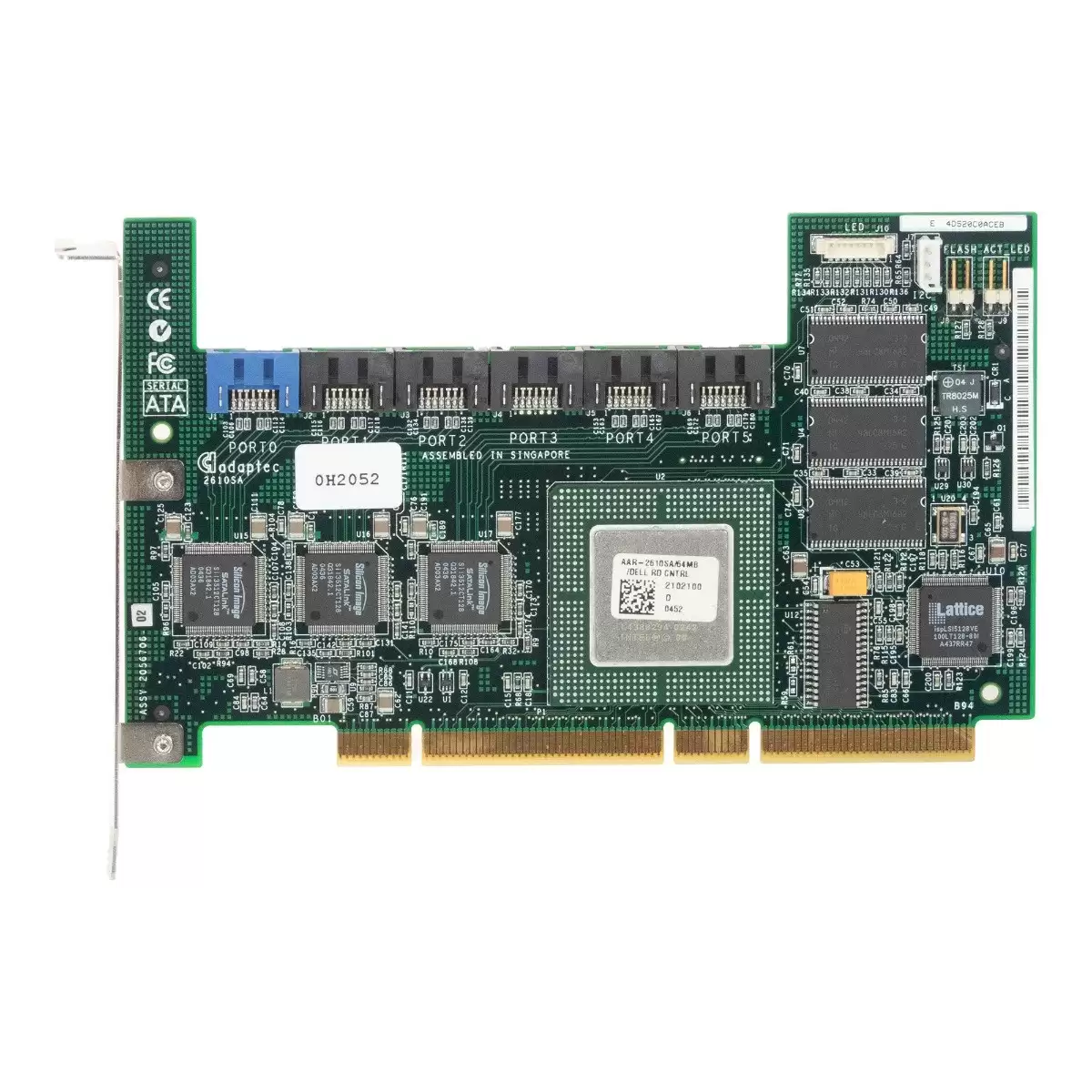 Dell H2052 6 Channel SATA 1.5GbE 64MB Cache PCI-Express RAID Controller Card