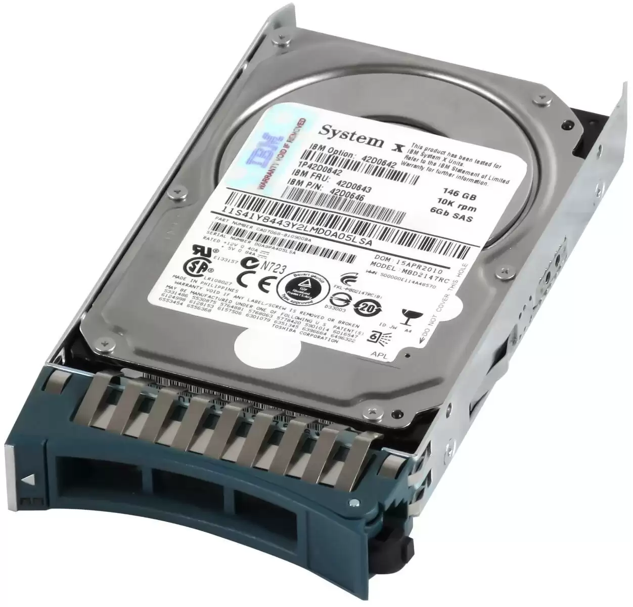 IBM 42D0646 147GB SAS 6Gb/s Hot Swap 10000RPM 64MB Cache 2.5-inch Internal Hard Drive with Tray for System X
