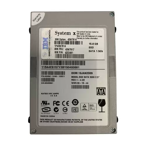 IBM 43W7614 15.8GB SATA 1.5Gb/s 2.5-inch Solid State Drive