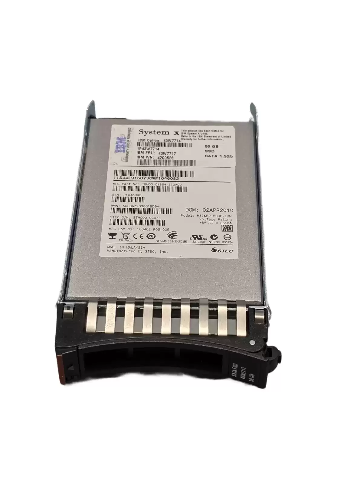 IBM 43W7717 50GB SATA 1.5Gb/s Hot Swap 2.5-inch Solid State Drive