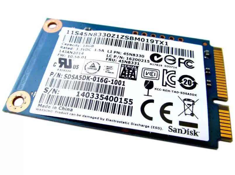 IBM 45N8331 16GB SATA 6Gb/s Mini PCI-Express mSATA Solid State Drive