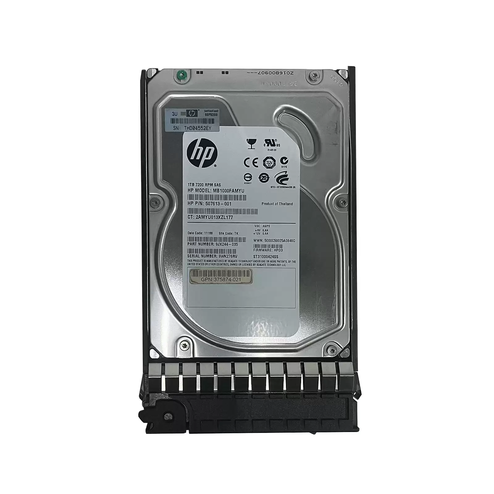 HPE 461137-B21 1TB SAS 6Gb/s Midline Hot Swap 7200RPM 3.5-inch Internal Hard Drive with Smart Carrier