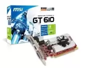 MSI Nvidia GT610 1GB DDR3 64-Bit HMDI / DVI / D-Sub PCI-Express 2.0 x16 Video Graphics Card N610GT-M