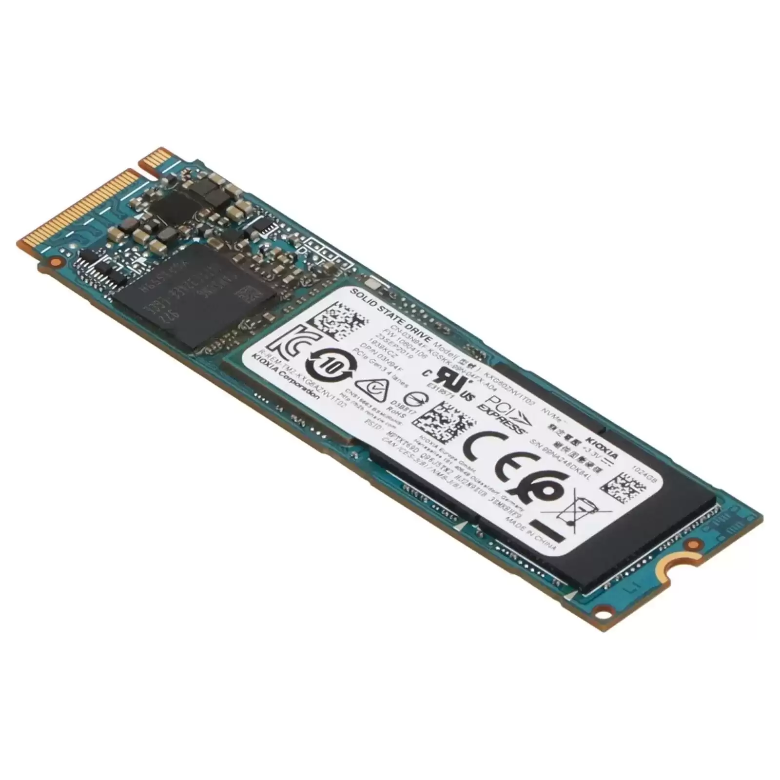 Toshiba KXG50ZNV1T02 XG5 Client 1TB PCI-Express 3.1 x4 3D NAND TLC M.2 2280 Solid State Drive