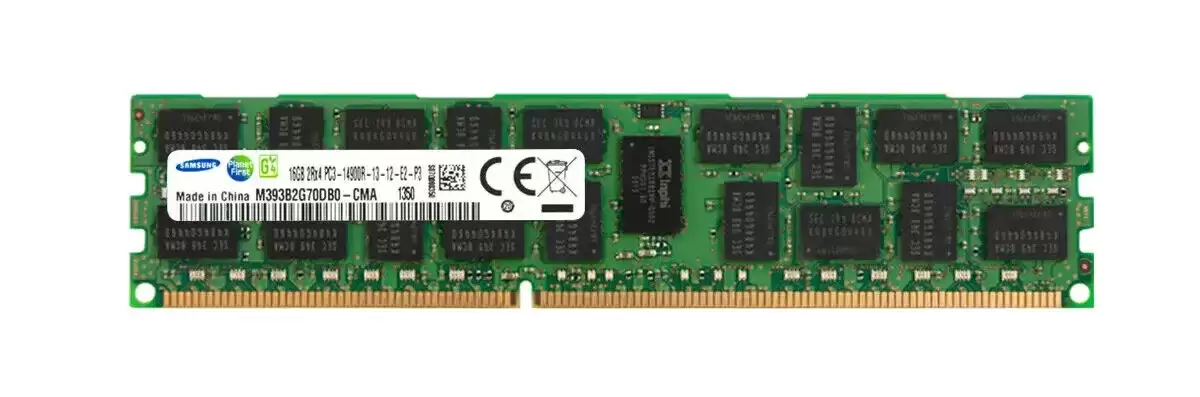 Samsung M393B2G70DB0-CMA 16GB 1866MHz DDR3 PC3-14900 ECC Registered CL13 240-Pin DIMM 1.5V Dual Rank X4 Memory Module