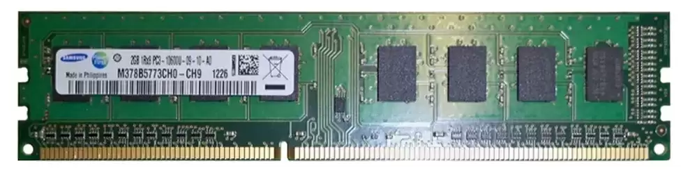 Samsung M378B5773CH0-CH9 2GB 1333MHz DDR3 PC3-10600 ECC Registered CL9 240-Pin DIMM 1.35V Dual Rank X4 Memory Module