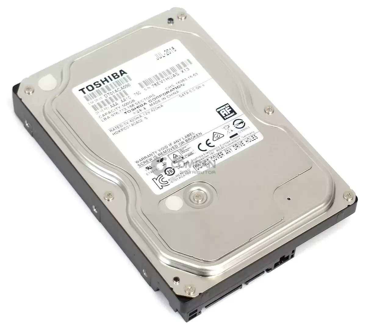 Toshiba DT01ACA050 Desktop 500GB SATA 6Gb/s 7200RPM 32MB Cache (512e) 3.5-inch Internal Hard Drive