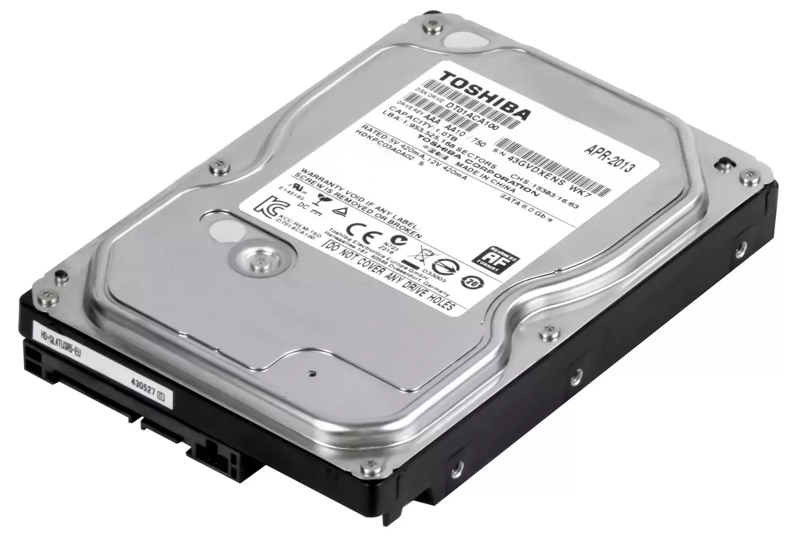 Toshiba DT01ACA100 Desktop 1TB SATA 6Gb/s 7200RPM 32MB Cache (512e) 3.5inch Internal Hard Drive