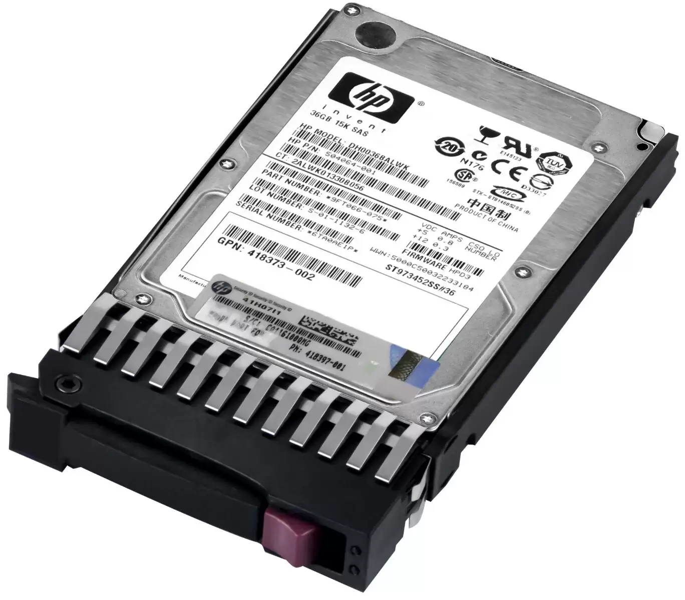 HPE 504064-001 36GB 15000RPM SAS 3Gb/s Dual Port 2.5inch Internal Hard Drive