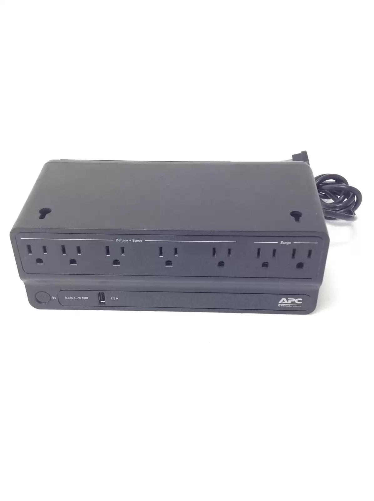 APC BE600M1 600VA 120V 1 USB Charging Port Backup Battery Power Supply