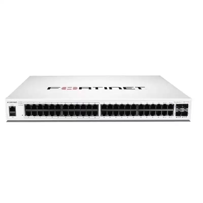 Fortinet FS-148F-POE FortiSwitch 148F Series 48-Ports 1GbE RJ-45 Rack Mountable Layer 3 Managed Network Switch With 4-Ports SFP+