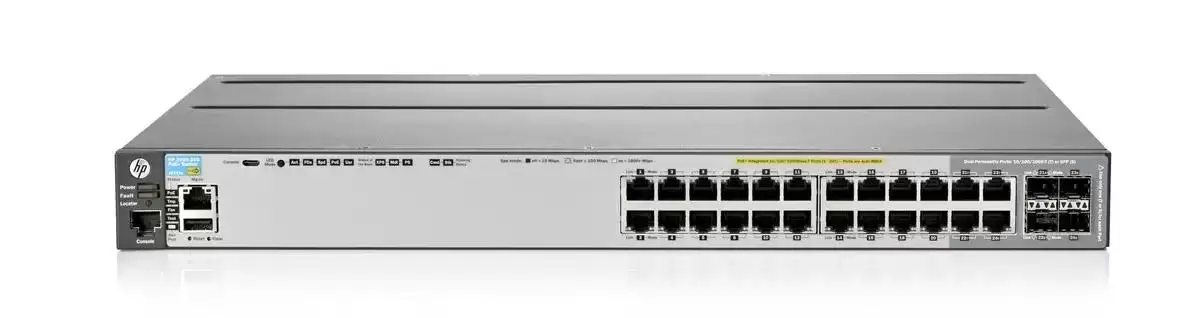HPE J9727A Aruba 2920 Series 24-Ports 1GbE PoE+ Rack Mount Managed Network Switch with 4-Ports SFP