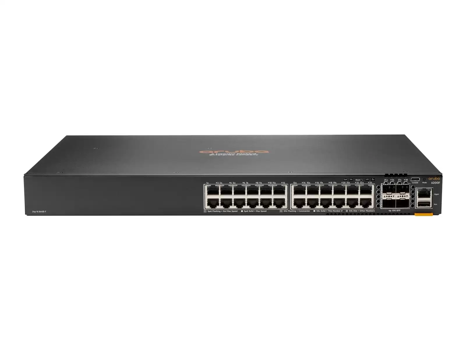 HPE JL724A Aruba CX 6200F 24-Ports 10/100/1000BASE-T Ethernet Layer 3 Rack-Mountable Managed Network Switch with 4-Ports SFP+