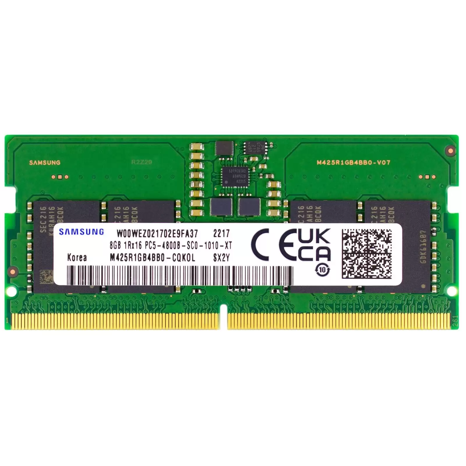 Samsung M425R1GB4BB0-CQK 8GB 4800MHz DDR5 PC5-38400 Non-ECC CL40 SODIMM 262-Pin 1.1V Single Rank x16 Memory Module