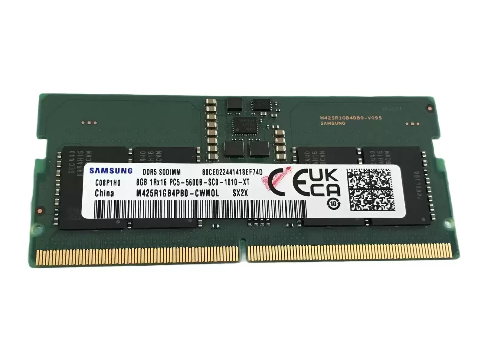 Samsung M425R1GB4PB0-CWMOL 8GB 5600MHz DDR5 PC5-44800 Non-ECC CL46 SODIMM 262-Pin 1.1V Single Rank x16 Memory Module