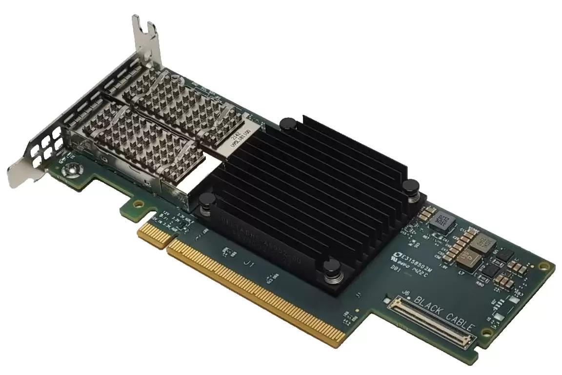 Mellanox MCX653106A-ECAT ConnectX-6 Dual-Port 100GbE QSFP56 PCI-Express 4.0 x16 InfiniBand VPI Network Adapter