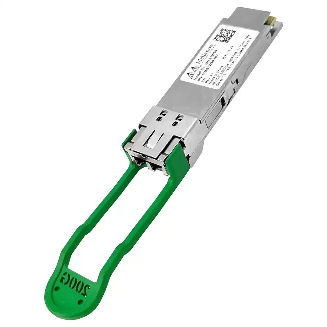 Mellanox MMS1W50-HM 200GBASE-FR4 Single-mode Fibre 2km 1310nm Duplex LC Connector InfiniBand QSFP56 Transceiver Module