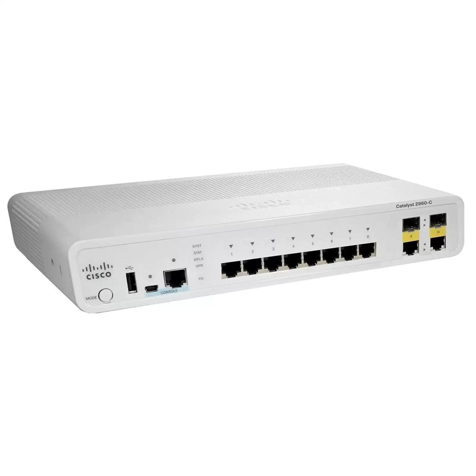 Cisco WS-C2960C-8TC-L Catalyst 2960-C 8-Ports 1GbE Ethernet Layer-2 Rack Mount Network Switch