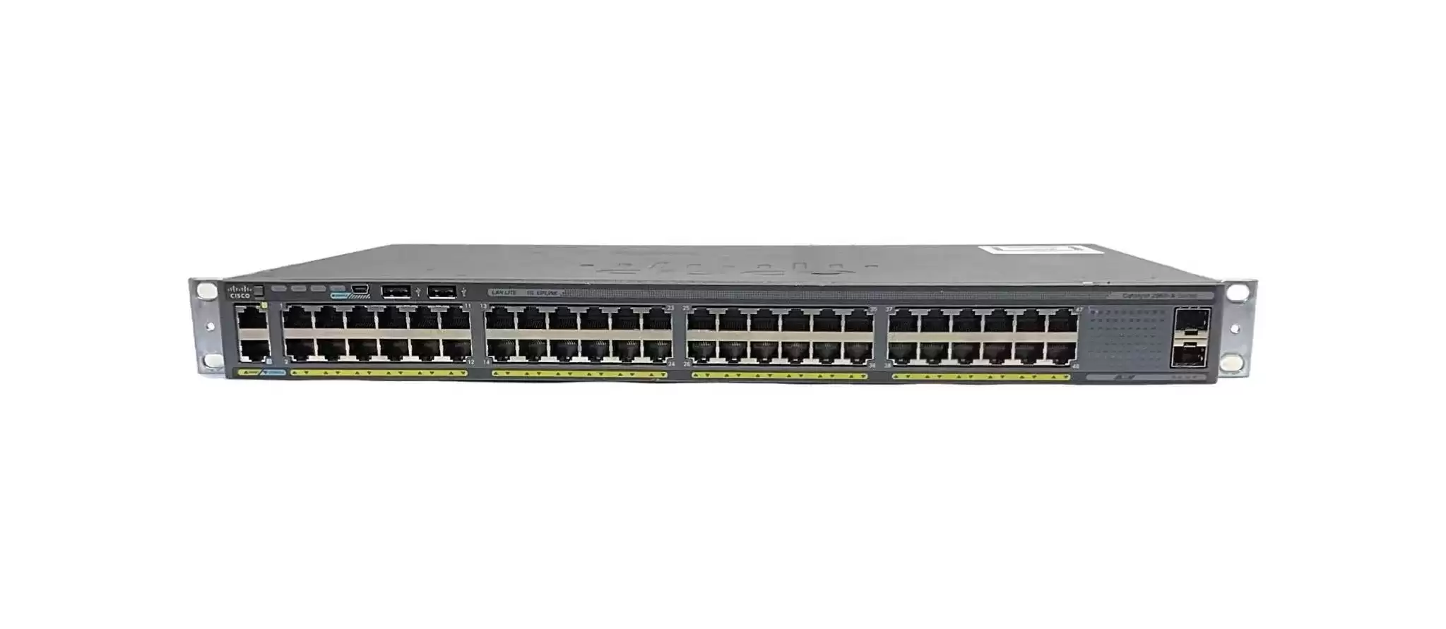 Cisco WS-C2960X-48TS-LL Catalyst 2960 48-Ports 1GbE RJ-45 Layer 3 Rack Mount Managed Network Switch