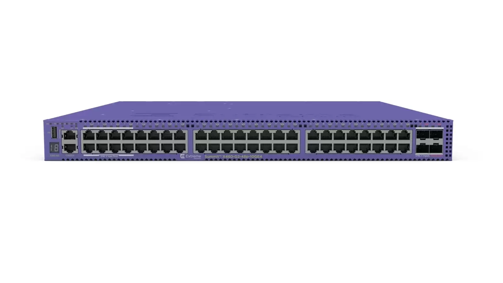 Extreme Network X460-G2-48P-10GE4 Summit X460-G2 Series 48-Ports 1GbE RJ-45 Rack Mountable Layer 3 Managed Network Switch With 4-Ports SFP+