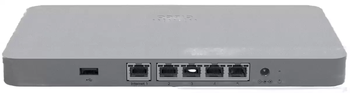 Cisco MX67-HW Meraki MX67 5-Ports 1GbE RJ-45 Rack Mountable Cloud Managed Security Appliance